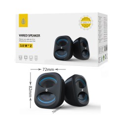 OnePlus Mini Multimedia Speakers F3577 for PC 2.0 2*3W 1.2m Blue OnePlus Mini Multimedia Speakers F3577 for PC 2.0 2*3W 1.2m Blue